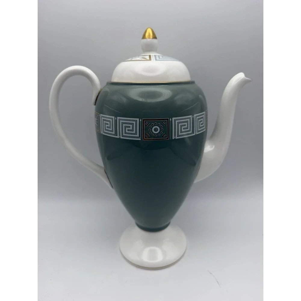 Wedgwood Asia R4310 Bone China Lidded Teapot Sage Green England